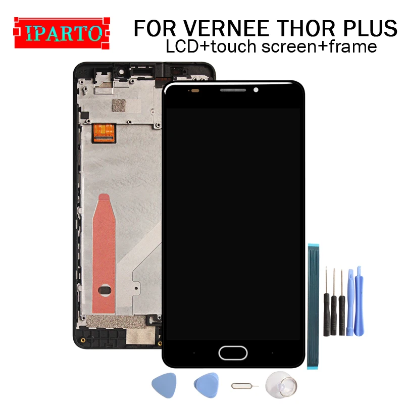 VERNEE THOR PLUS ЖК дисплей + дигитайзер с сенсорным экраном рамка в сборе 100%