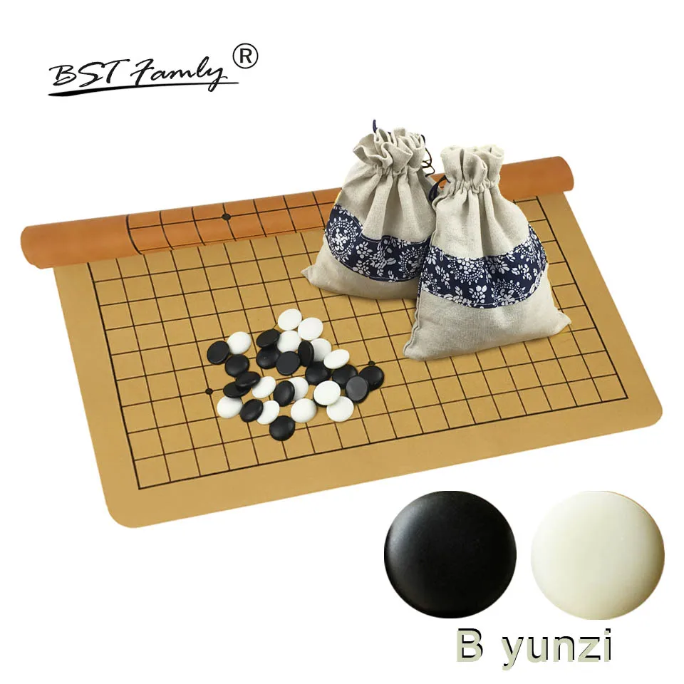 

Go Game A B C D Yunzi Wei Qi Stones High Grade Go Chess Set 361 Pieces For 19 Road PU Leather board Chinese Old Game G29