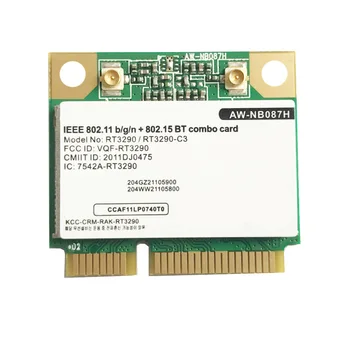 

AW-NB087H RT3290 150Mbps 802.11B / N Media Mini PCIe Pci-Express BT3.0 Wlan Wireless Wifi Card