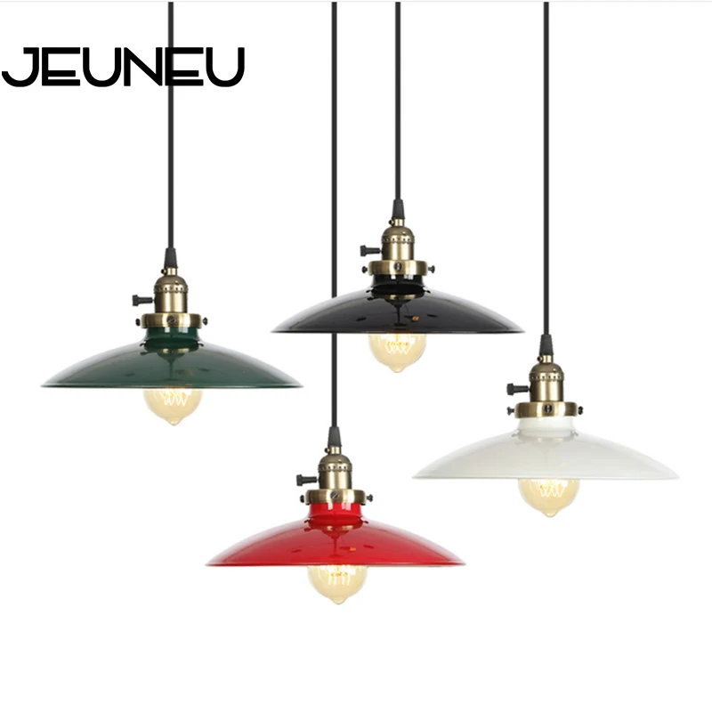 Ретро промышленный стиль подвесной светильник LED 4 цвета Железный винтажный 220 в