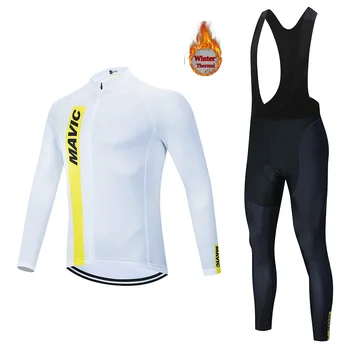 

2020 MAVIC riding suit autumn and winter long-sleeved warm wool riding suit men outdoor mountain bike bike suit pants suit