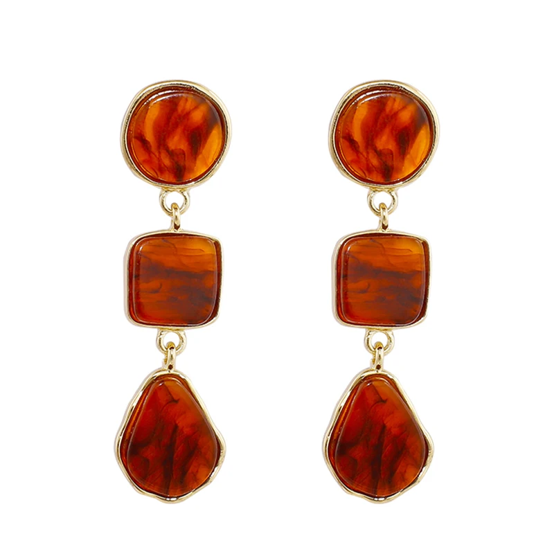 Fashion Resin Long Drop Earrings for Women Trendy Simple Geometric Acrylic Pendant Dangle Earring Statement Jewelry-dangle earrings,drop earrings,pendant earrings,long earrings,acrylic earrings,geometric earrings