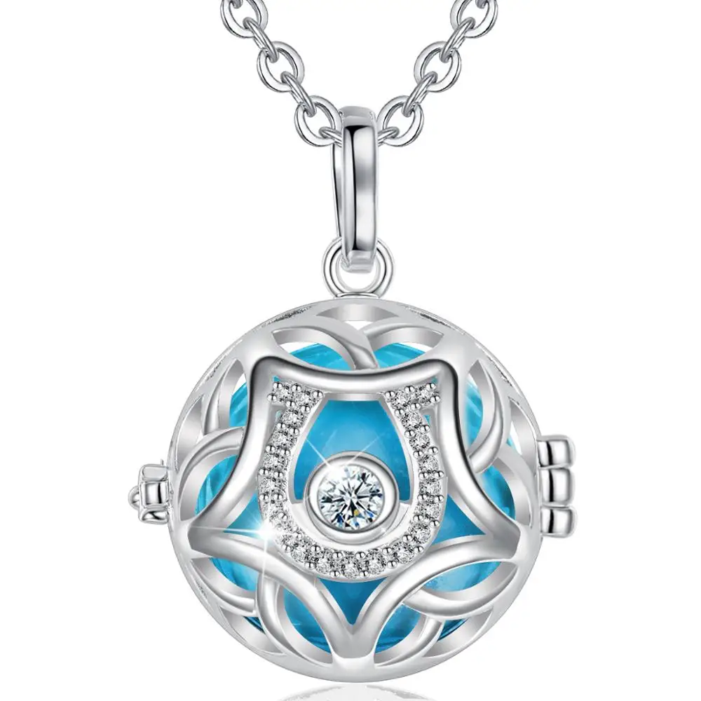 A20 EUDORA, 20 мм, медальон в форме клетки звезды, подвеска, гармония, бола, шар, колокольчик, ожерелье с AAA CZ, ювелирные изделия для беременных женщин, малышей K373N20 - Окраска металла: A20