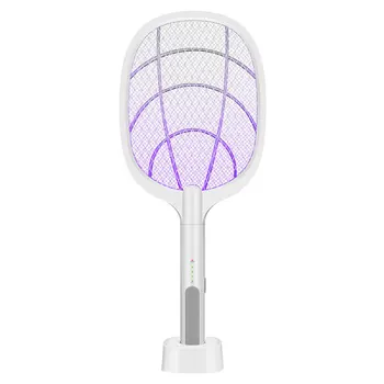 

Wasp 2 In 1 Mosquito Swatter Rechargeable Night Racket Handheld Killer Lamp Insect Trap Fruit Fly Electric Home 3000V Bug Zapper