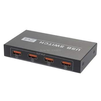 

USB Switch 2X4 Peripheral Switcher 2 Computers Sharing 4 Usb Devices Usb2.0 Hub for Mouse/U Disk/Keyboard/Camera/Printer