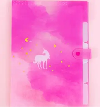 1pcs File Bag Сумка-Органайзер с единорогом, держатель для канцелярских принадлежностей, милая Корейская Сумочка, А4, органайзер, Портативный бизнес-файл, офисные принадлежности, держатель для документов - Цвет: 1pcs File Bag