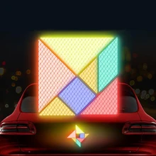 DIY Tangram светоотражающая лента красочные Предупреждение ющие отражающие наклейки креативные автомобильные наклейки украшения сделаны из 3M материалов