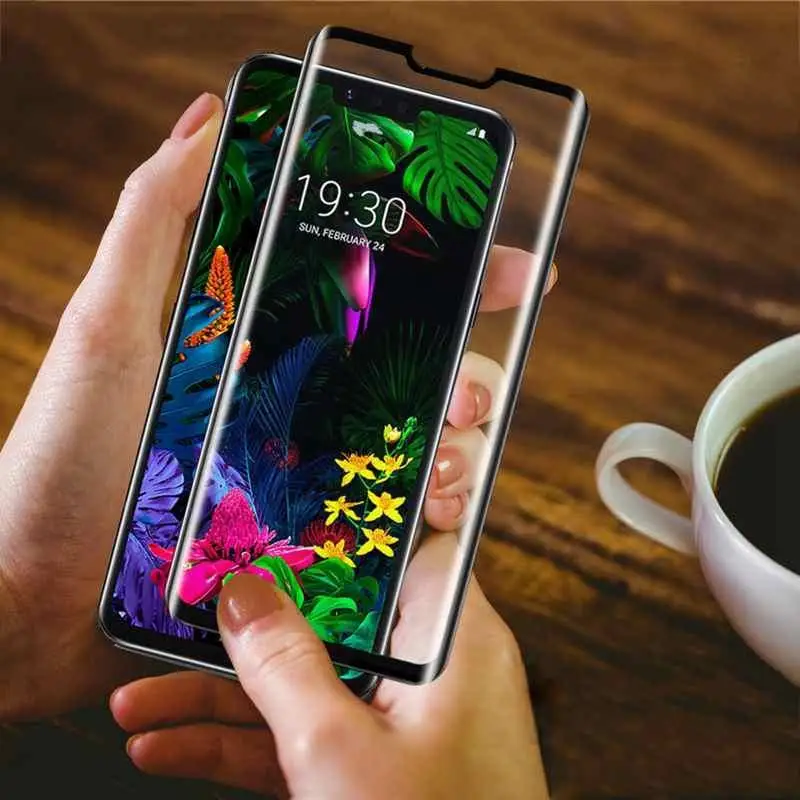Закаленное стекло полное покрытие для LG Q60 K50 G8S thinQ W30 W10 Stylus 5 K40 G8 V50 V40 Q7 Plus V30 Защитная пленка для экрана