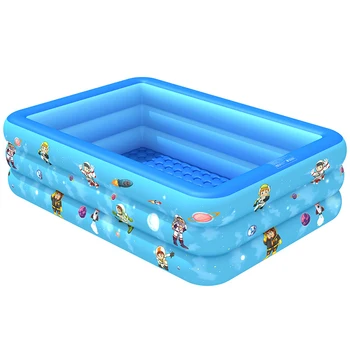 

120/130/150/180/210cm Children Home Use Paddling Pool Large Inflatable Square Swimming Pool Kids Inflatable Pool For 1-5 Persons