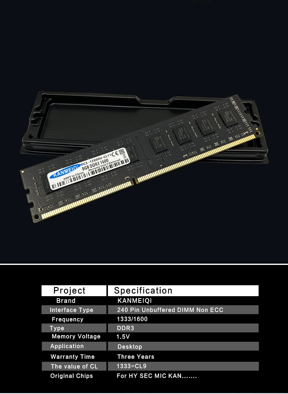 8gb 1866mhz memoria 240pin 1.5v novo dimm intel amd