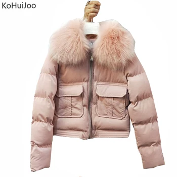 

Women Winter Leather Jacket with Fur Collar Ladies Warm Fashion Warm Motorcycle Biker Pu Leather Coats Green White Black Pink