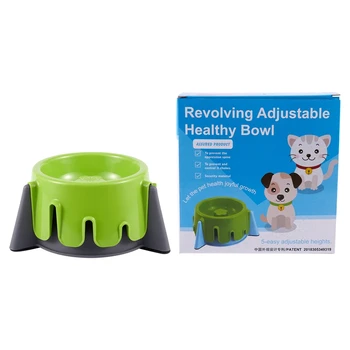 

Dog Slow Feeder Bowl Height Adjustable Dog Food Feeding Bowls Anti Slip Puppy Eating Bowl Pet Food Container Cats Dogs Supplies