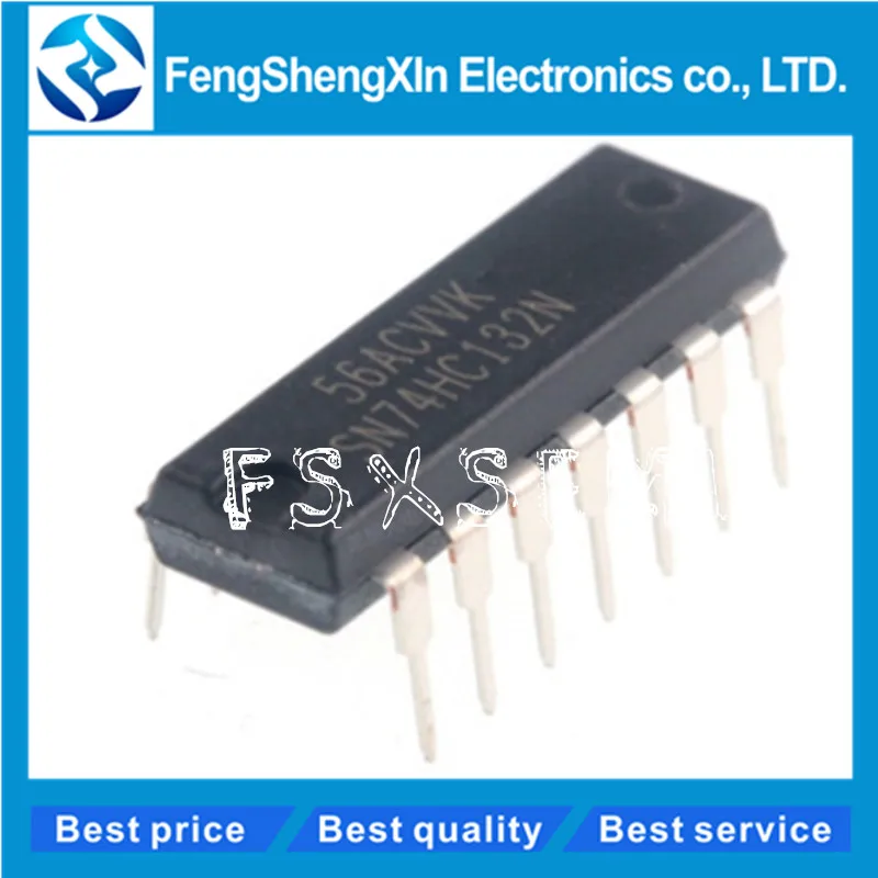 

100 шт./лот SN74HC132N 74HC132N 74HC132 DIP-14 четырёхъядерные шлюзы с Φ входами