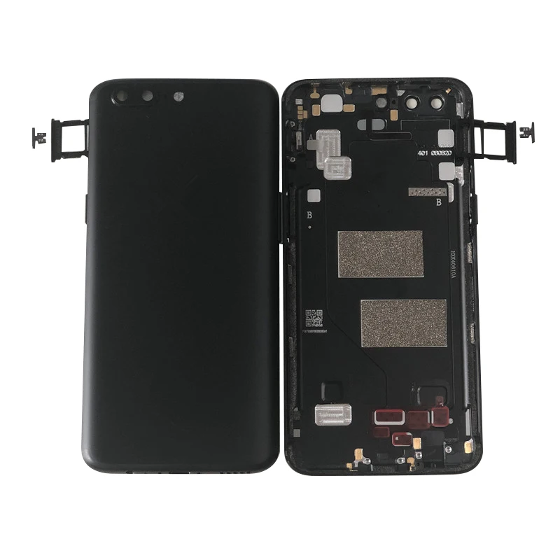 Axisinternational для Oneplus 5 A5000 задняя крышка батарейного отсека Корпус+ боковые клавиши+ стеклянный объектив+ вспышка+ лоток для sim-карты Замена задней двери