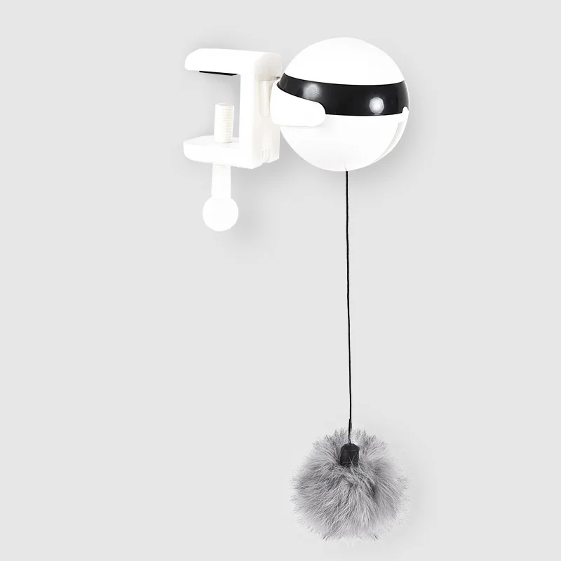 White Электронная игрушка для кошек, игрушка-тизер для кошек, йо-йо, подъемный шар, Электрический флаттер, вращающаяся Интерактивная головоломка, Умная игрушка для кошек - Цвет: White