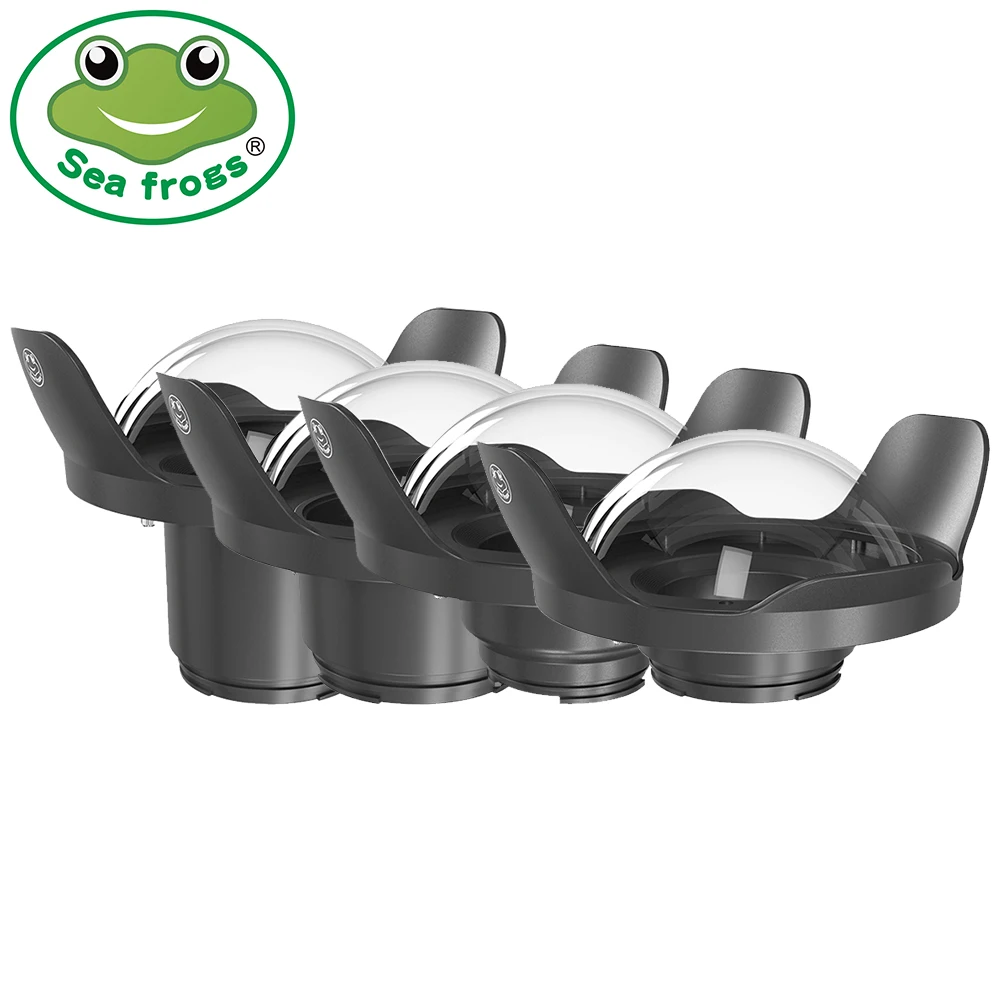 Seafrogs 방수 카메라 하우징 케이스 용 8 와이드 앵글 돔 포트 렌즈 수중 다이빙 사진 부품 액세서리