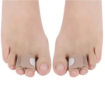 

2Pcs Broken Toe Wraps Day Night Foot Care Tool Splint Toe Separator Protector Straightener Corrector Fabric Toe Splint Cushioned