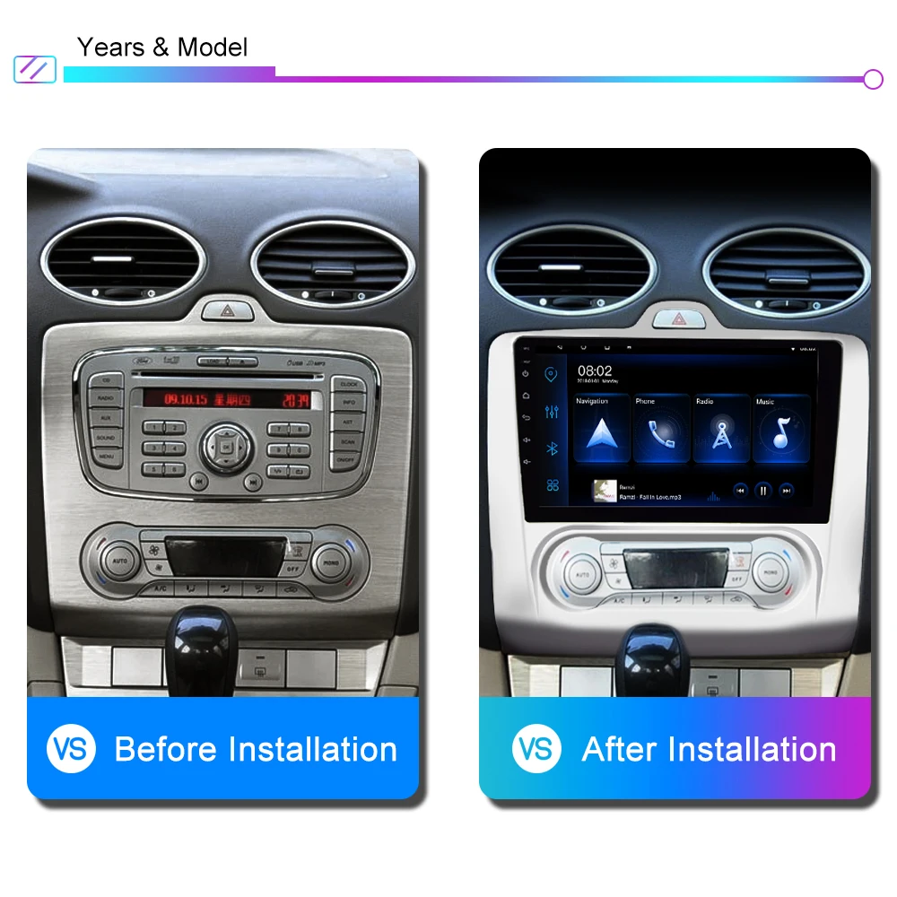Автомагнитола AMPrim 9 дюймов Android 0 Dvd плеер для ford focus 2 Mk2 GPS навигация 2Din