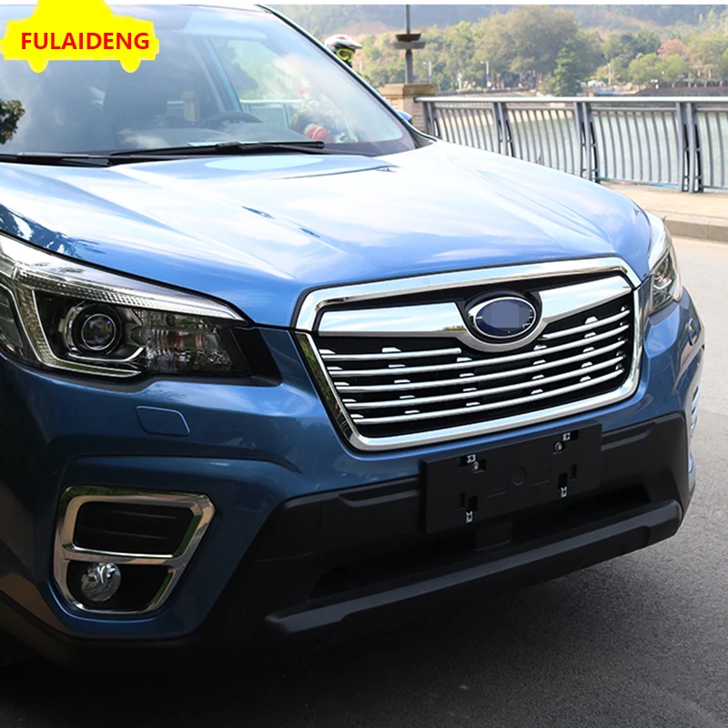6 шт. для Subaru Forester ABS хром автомобильный передний бампер сетка решетка облицовки радиатора аксессуары для стайлинга автомобиля