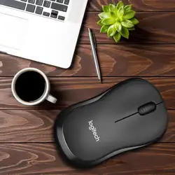 Logitech M185 2,4G USB беспроводное соединение для ноутбука Настольный ПК 1000 Точек на дюйм оптическая игровая Мышь включает в себя 1 AA Батарея Питание