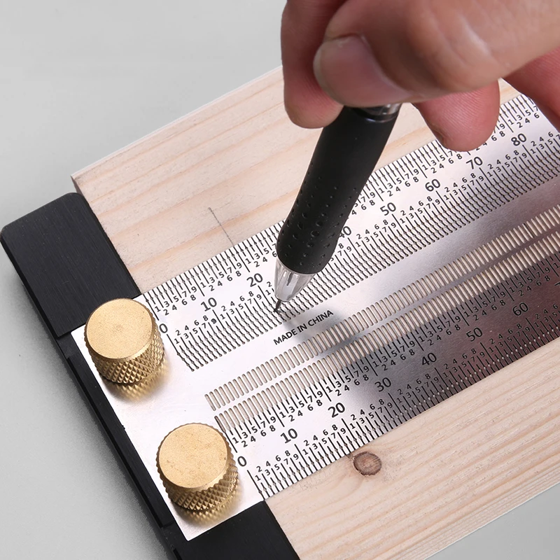 180-400 мм деревообрабатывающий писец Т-образной линейки отверстие разметочная линейка вычеркнутый инструмент для рисования маркировочный прибор измерительные инструменты DIY