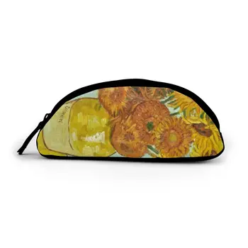 

NOISYDESIGNS Customized Vincent van Gogh Semicircle Pencil Case Women Cosmetic Bag Storage Makeup Case