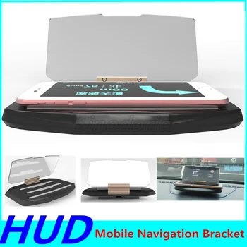 

Universal Car HUD Head Up Display Mobile Navigation Bracket For Mobile phone Mounts GPS Glass Reflector Car Holder