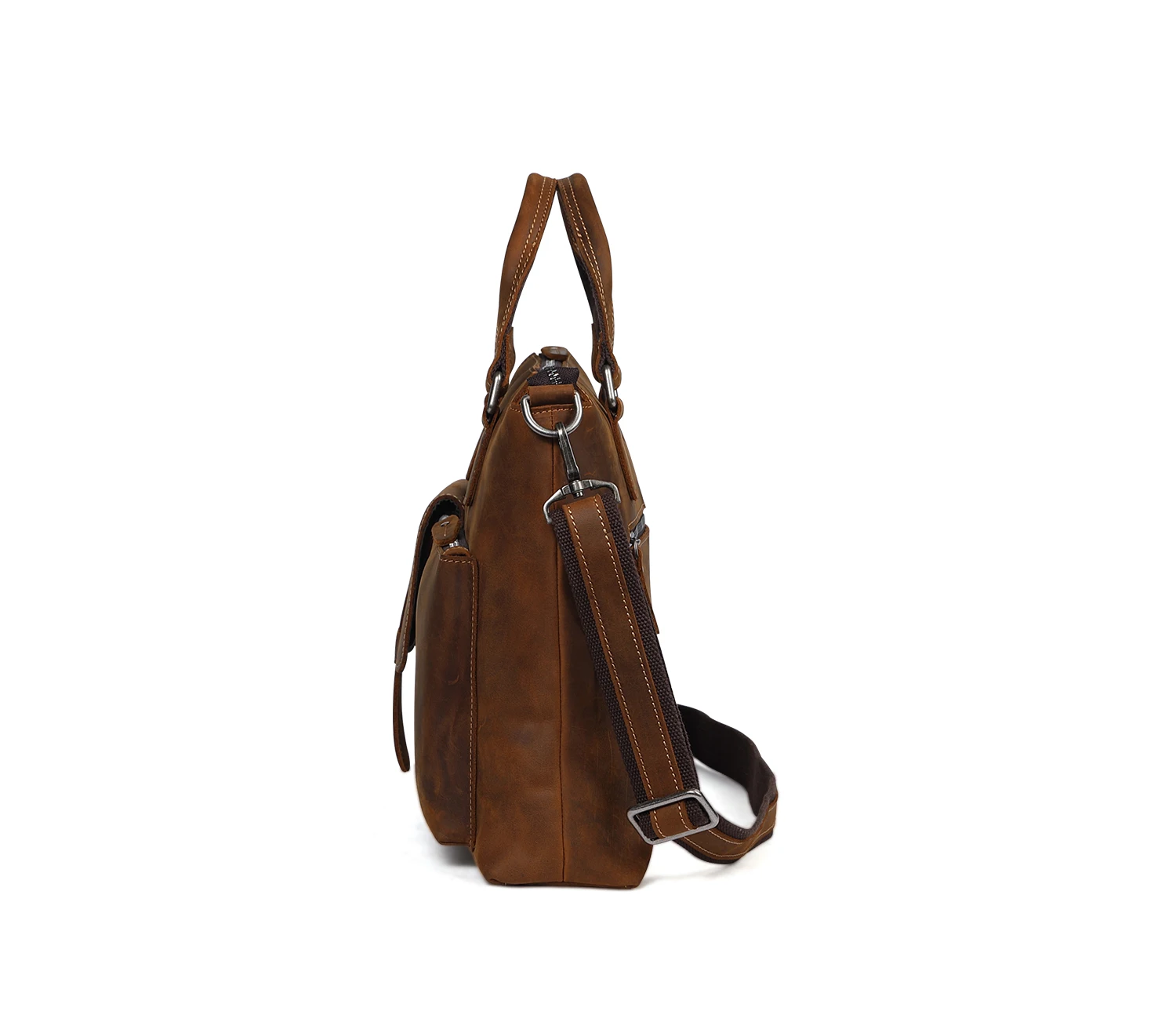 JOGUJOS Роскошный дизайнерский мужской портфель s из натуральной кожи обновленный Crazy Horse Портфель Мужская сумка через плечо дорожная сумка