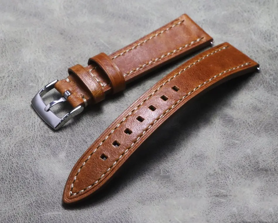 

18/19/20/21/22mm Genuine Leather watchband Wristband strap Classic Quick release Breathable Fashion Bracelet watch accessories
