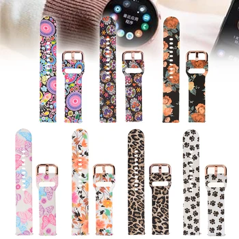 

Mayitr 20mm Silicone Sport Printed Wrist Band Strap Replacement for Samsung Galaxy Watch Active Watch Strap Smart Accessories