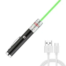 

USB Rechargeable 532nm Green Tactical Hunting Laser Pen Powerful Pointer Presenter Remote Lazer Bore Sight flashlight.