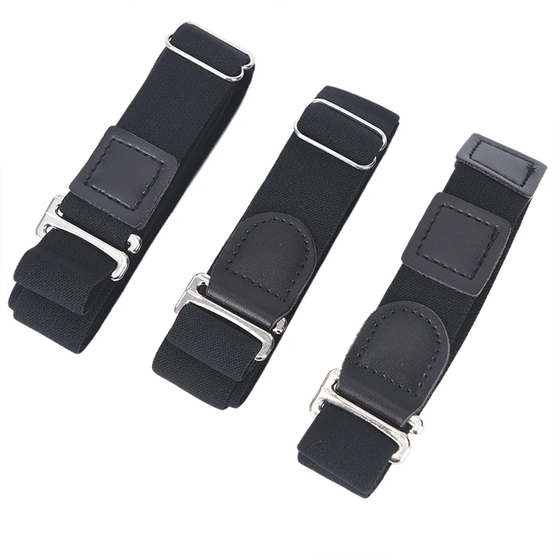Fashion Shirt Holder Adjustable Near Shirt Stay Best Tuck It Belt For Women Men Work Interview Black Color 120cm