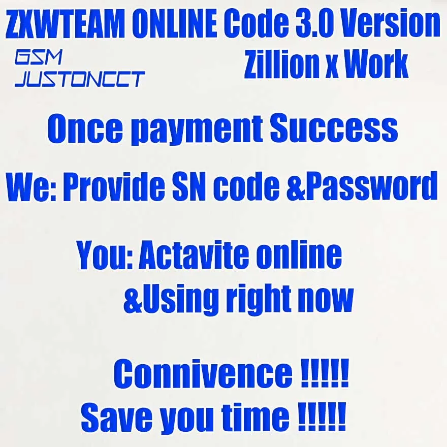 Онлайн ZXW команда 3,0 схема цифровой код авторизации Zillion X схема работы для iPhone iPad samsung логическая плата