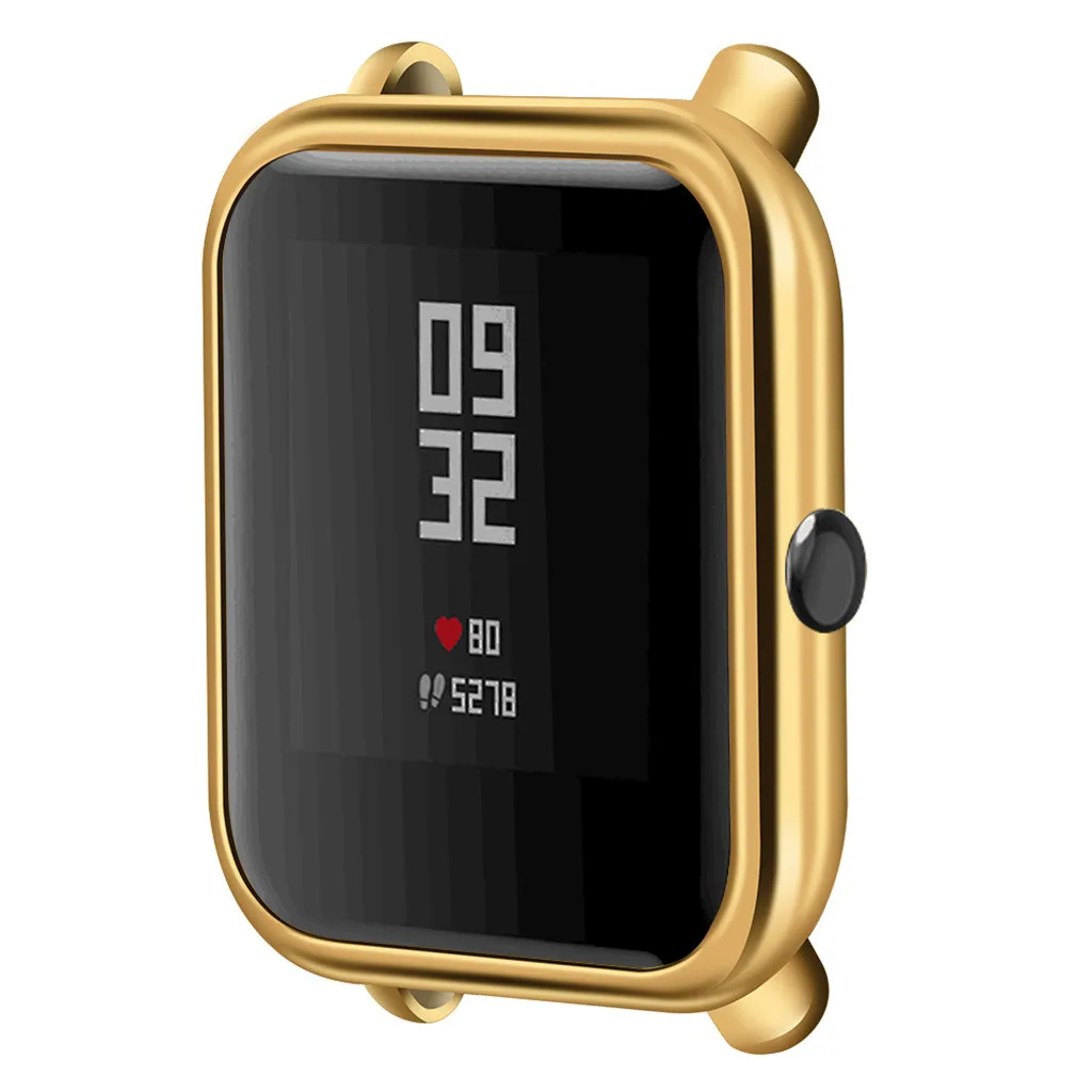 Bip amazit для honor band 4 ремешек Гальванизированный Мягкий ТПУ чехол Защитный чехол для Huami Amazfit Bip Youth Watch bracelet