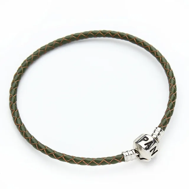 CKysee 19cm Fashion Leather Rope Charm Laser Lettering Bracelet For Women DIY Jewelry Making green