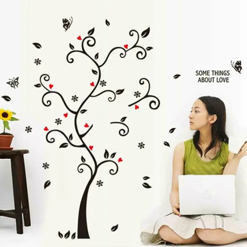 

Saving Memory Happiness Photo Tree PVC Self-adhesive Panel Wall Stickers Home Living Room Home Decor Wall Stickers