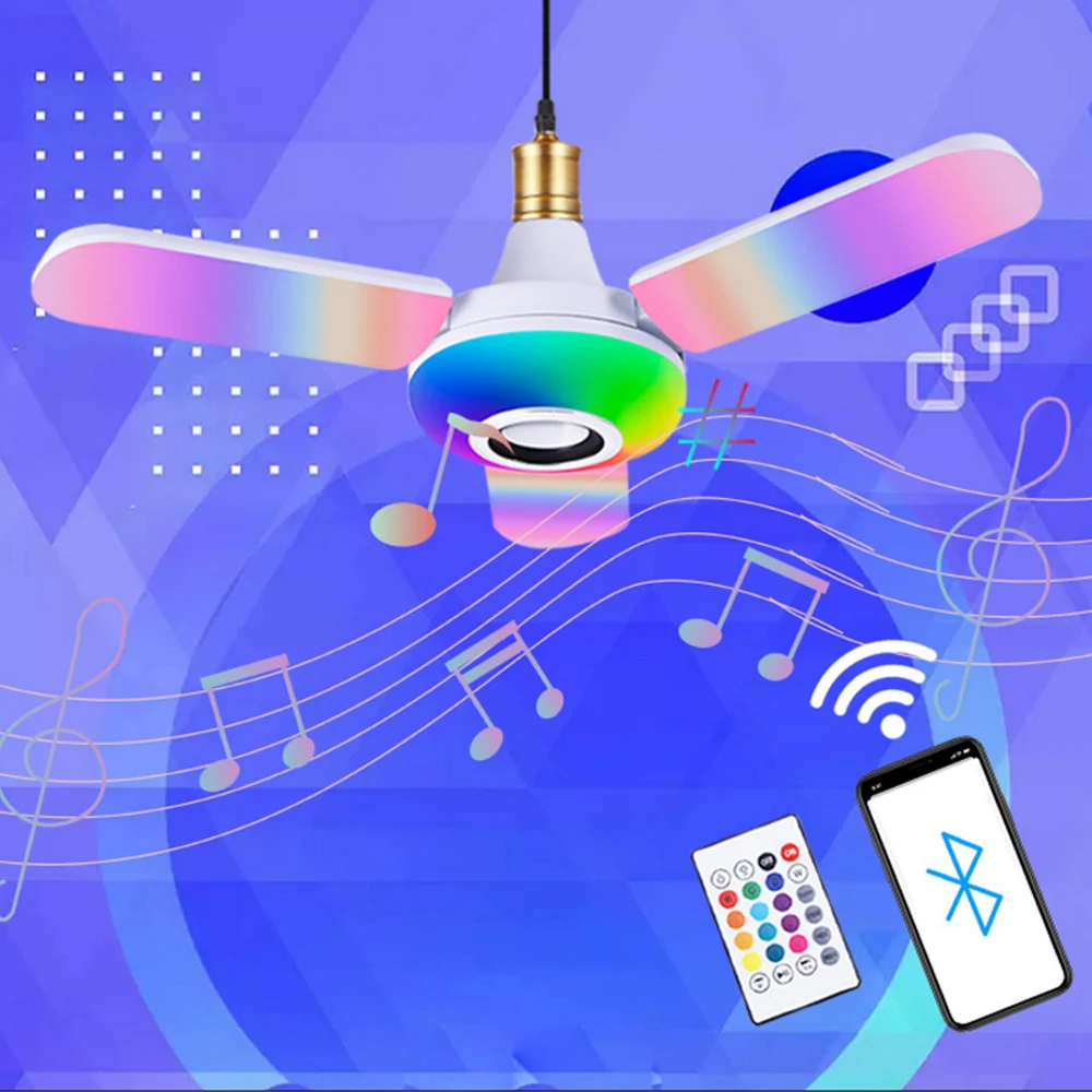 

AC85-265V светодиодный светильник RGB холодный белый E27 лампа 30 Вт 45 Вт 40 Вт 50 Вт 60 Вт Складной вентилятор Регулируемый угол для домашнего освещения энергосберегающий