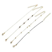 Европа и Америка Популярный Персиковое Сердце Круглый бисер многослойный ножной браслет коробка цепь кожаный веревочный браслет на ногу набор из четырех частей