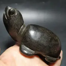 Хуншань культура античный нефрит черный железный метеорит Статуэтка черепахи
