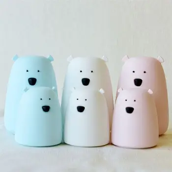 

Silicone Night Light Bedside Lamp Cartoon Bear Lights USB Charging Children Cute Bedroom Kids Gifts