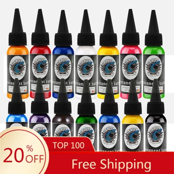 

Tattoo Ink 1OZ 14 Colors Permanent Body Arts Paint Micro Pigment Eyebrow Eyeliner Lip Body Tattoo Art Beauty Tools tinta