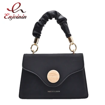 

PU Leather Chain Crossbody Bags for Women 2021 Fashion Handbags and Purses Female Luxury Trending Crossbody Bag Solid Flap