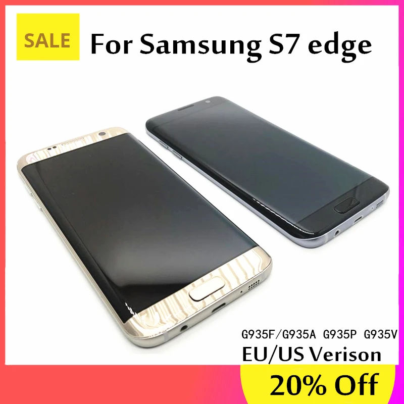 

Super Quality 5.5" LCD Display Touch Digitizer Assembly With Frame For Samsung Galaxy S7 Edge Screen S7Edge G935A G935F SM-G935F