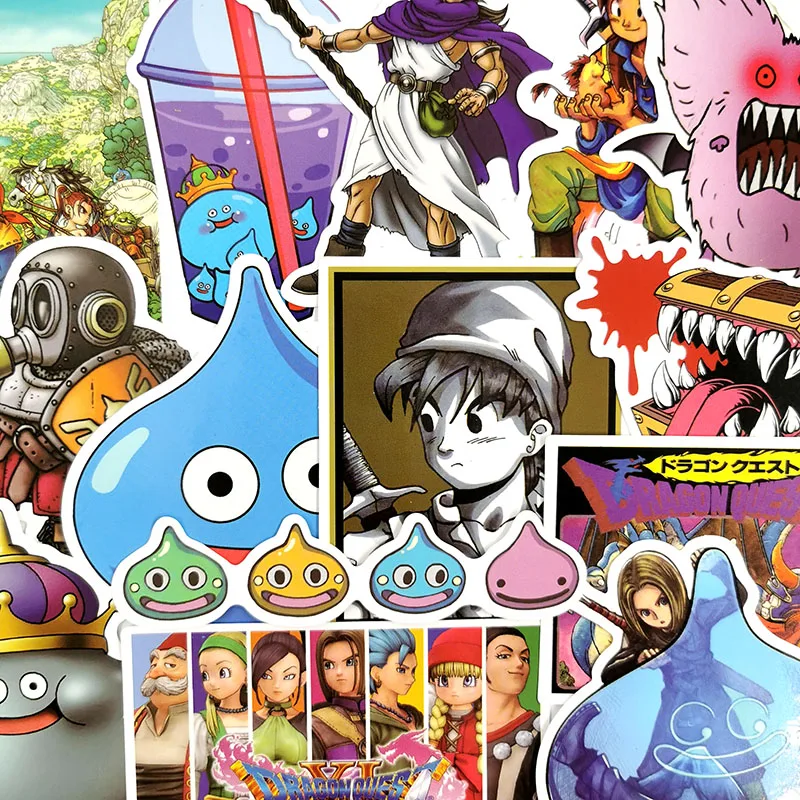 17 шт./лот Dragon Quest; классического фасона; граффити наклейки для гитары скейтборд; ноутбук; багаж велосипедная мотоциклетная игрушка Стикеры