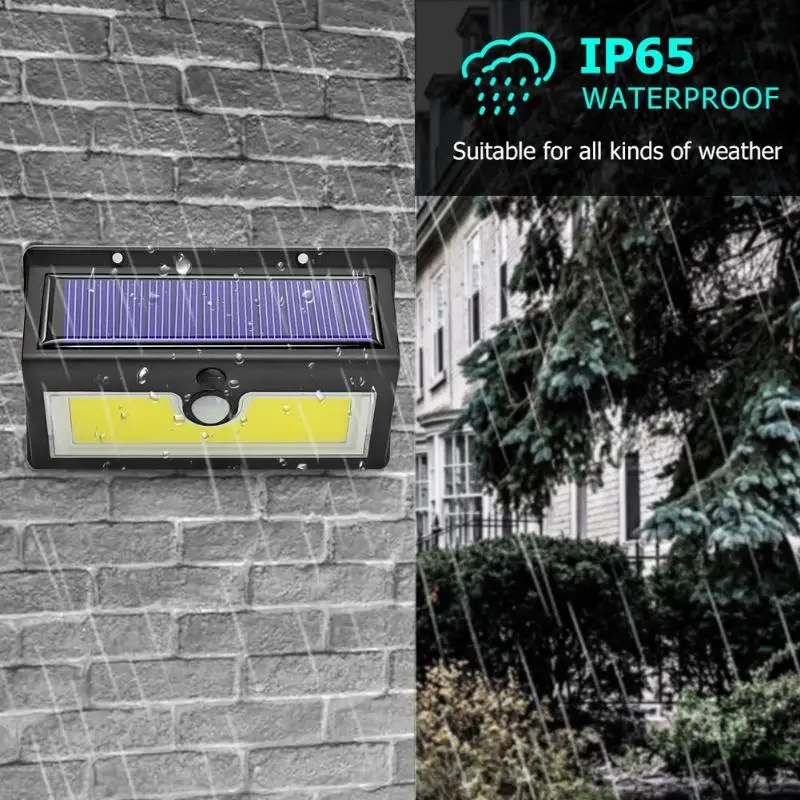 Светодиодный настенный светильник на солнечной батарее уличный фонарь с