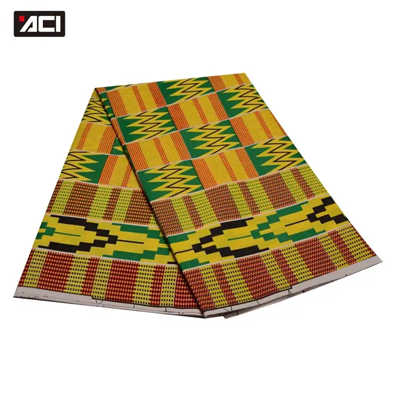 ACI Ghana ткань Kente Анкара Африканский Воск печатная Ткань 6 ярдов/шт модная африканская ткань Анкара настоящий воск