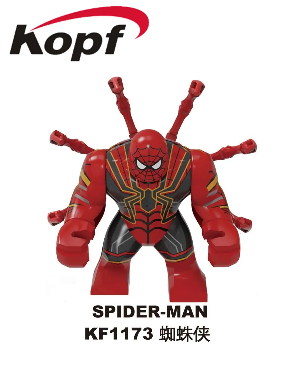 KF1173 20pcs No Box 20 шт. строительные блоки кирпичи большие фигурки Черная пантера Флас Супермен Тор паук фигурка мужчины для детей Dollos Подарочные игрушки KF6077 - Цвет: KF1173 20pcs No Box