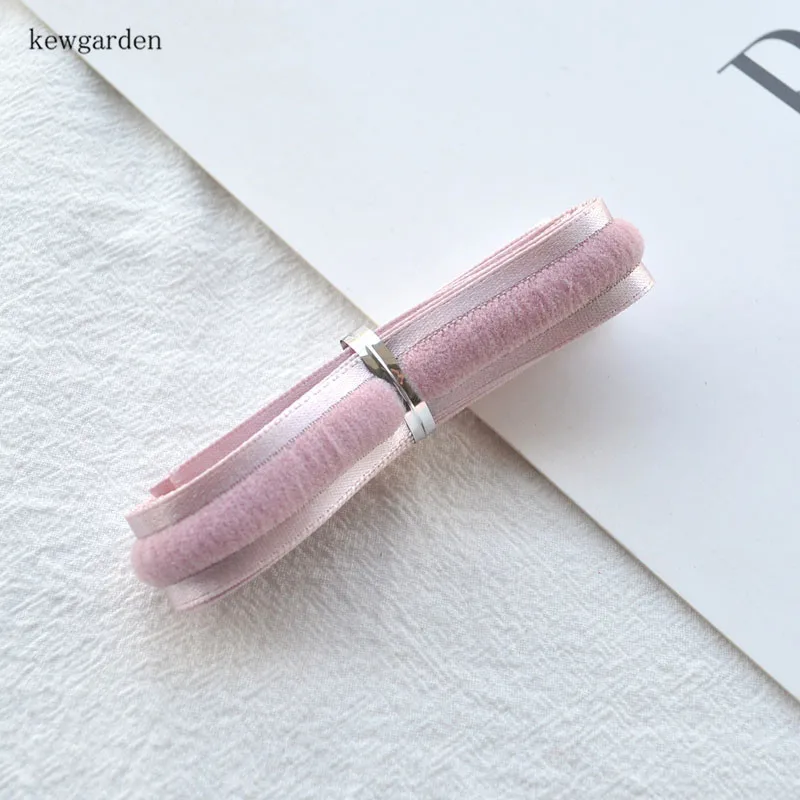 Kewgarden бархатные атласные ленты 17 мм 5/" вручную изготовленная лента DIY бант аксессуары для волос лента тесьма 10 метров
