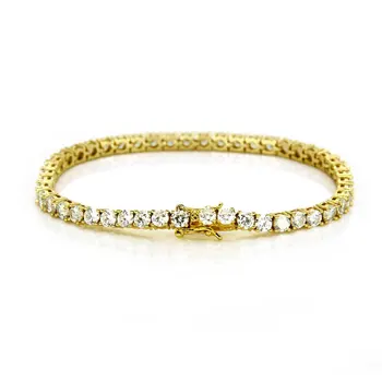 

3mm 4mm 5mm New Men Women Iced Out Tennis Bracelet Necklace Hip hop 1 Row Bling Bling zircon Jewelry Gift