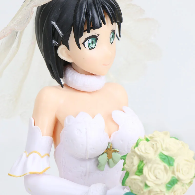 Аниме EXQ Sword Art онлайн фигурка SAO Yuuki Asuna Свадебная лапша стоппер фигурка ПВХ EXQ Figura Brinquedos 21 см свадебные подарки